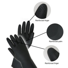 Rubber Cleaning Gloves | Reusable Gloves for Cleaning | Chemicals & Detergents Resistant | Pack of 2 |Heavy Duty Hand Gloves|Hand Gloves for Dish Washing, Gardening & Cleaning