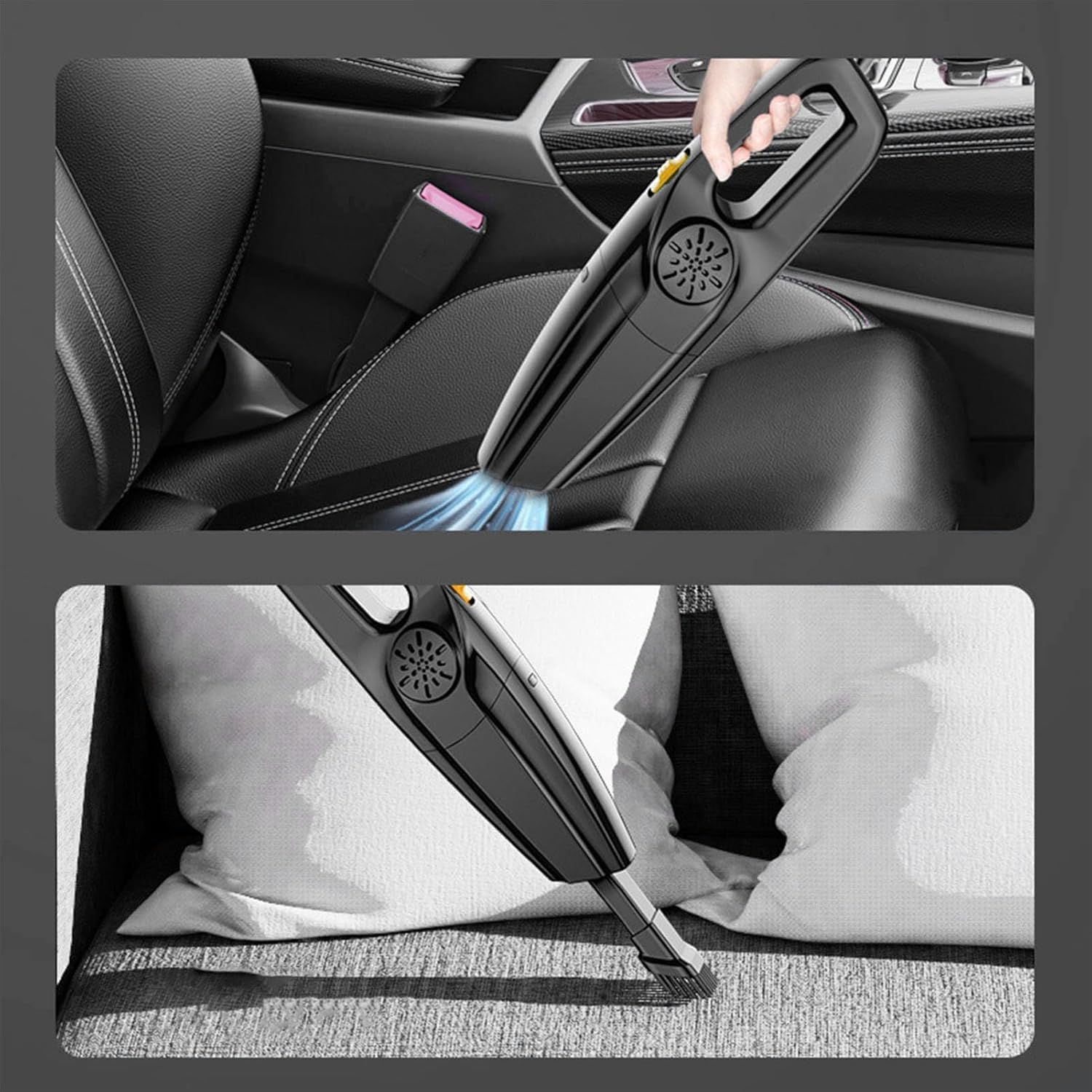 Cordless Vacuum for Home and Car 800W for Dry Vacuuming with USB Rechargeable Wireless Option (MoonBlack)
