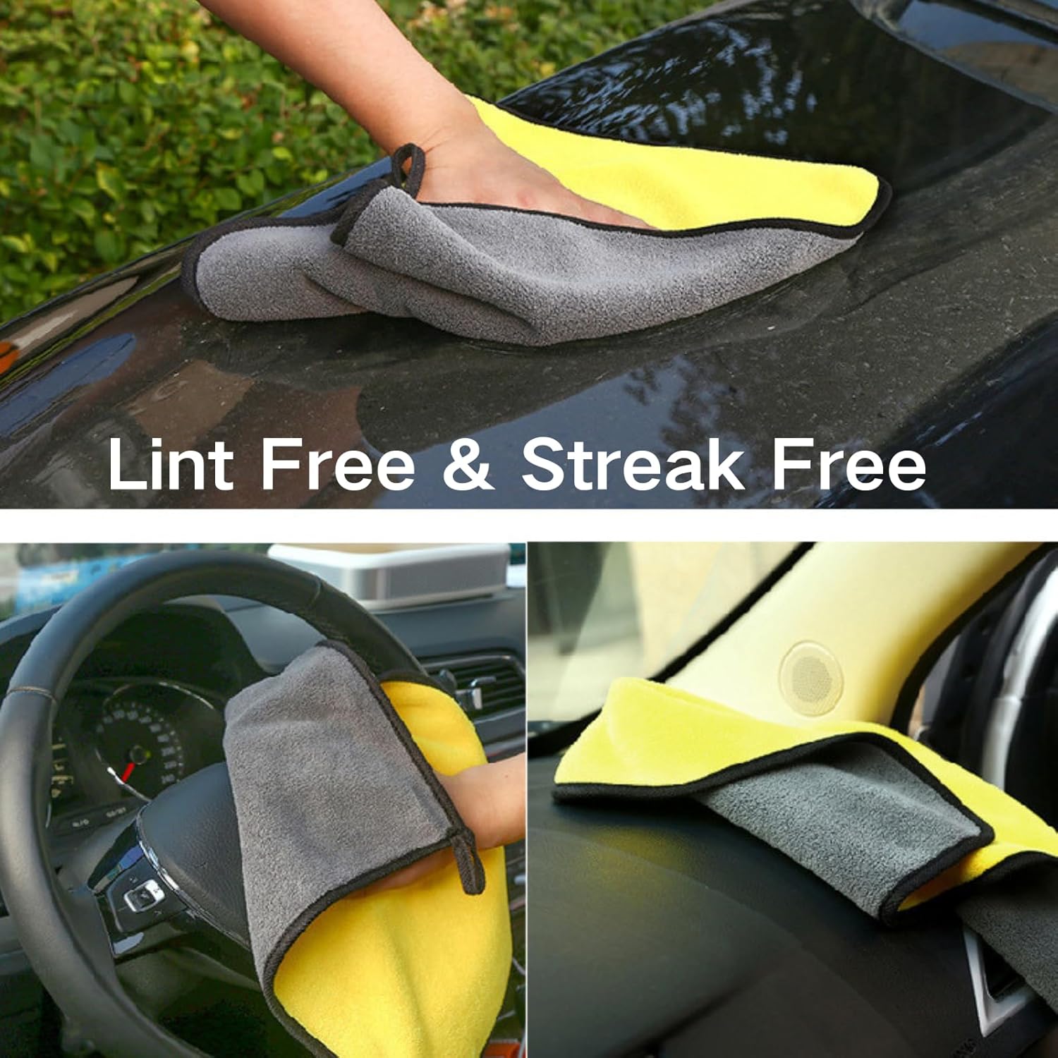 5 PCS Microfiber Duster Kit - Interior & Exterior Cleaning Tool Pollen Removing Extendable Long Handle Duster for Bike & Motorcycle Accessories with 2 Cleaning Tablet Free (5)