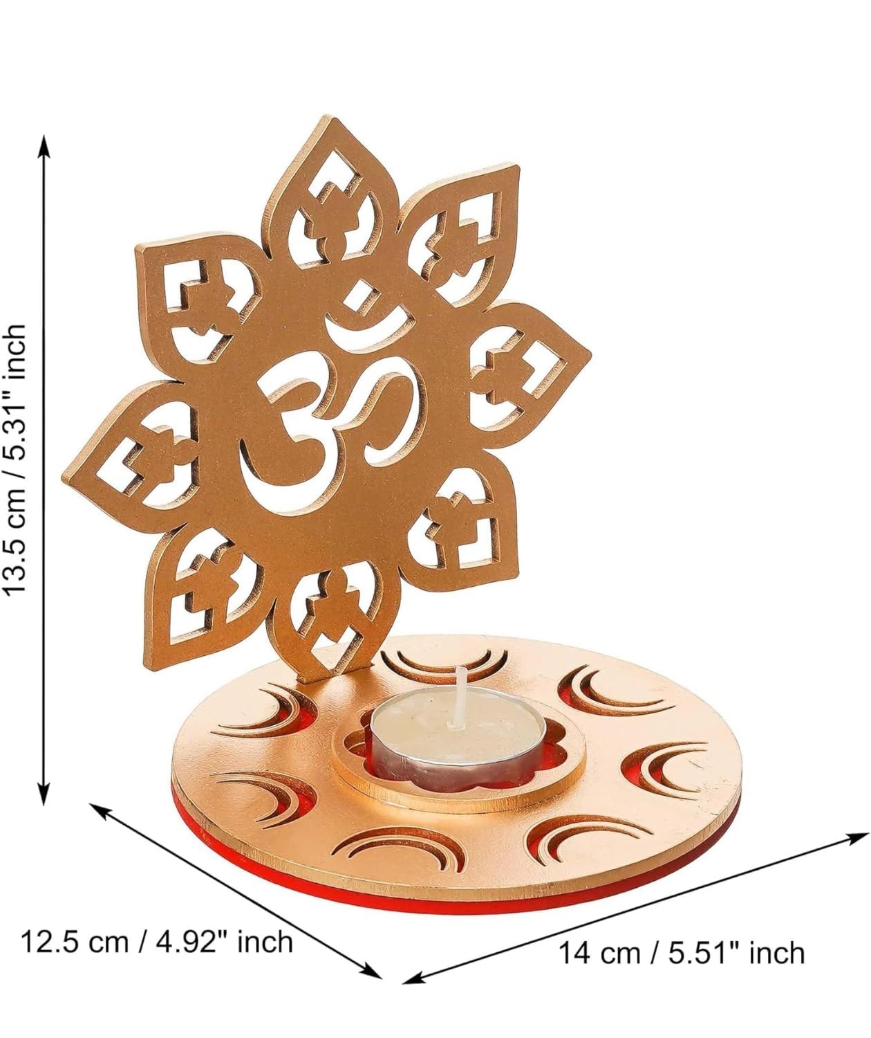 1 piece Om Shape Shadow Tea Light Candle