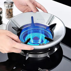 Gas Saver Burner Stand for Kitchen | Free 2 Steel Straws | Windproof, Anti Rust & Skid Design, High Temp Resistant | Metal | with 4 Supported Legs | Universal Fitting | Chula