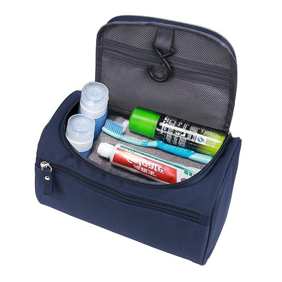 Professional Cosmetic Makeup Pouch Makeup Bag Kit Storage Organizer Travel Toiletry Vanity Bag with Compartment for Women, Men (Blue) TSB 6 small blue