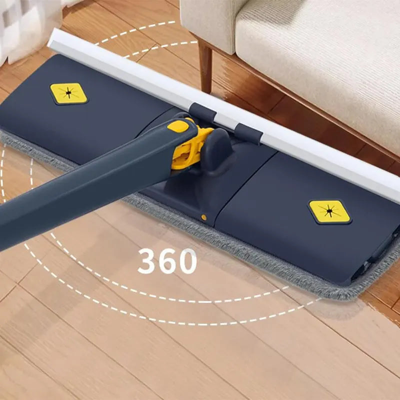 Flat Microfiber Floor Cleaning Mop with Scraper with 360 Rotating head