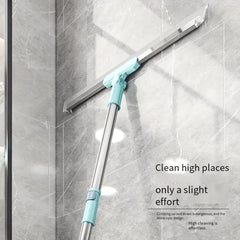 Magic Broom Sweeper for Floor Cleaning – Multifunctional Silicone Wiper Mop with Stainless Steel Extendable Handle – Wet & Dry Use – Bathroom Floor Wiper & Window Squeegee Viper for Home