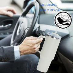 Tumbler With Handle and Straw Lid, Stainless Steel Vacuum Insulated Tumbler, Travel Mug Straw Covers Cup for Water, Iced Tea or Coffee, Smoothie, Gifts for Women Men 1200 ML