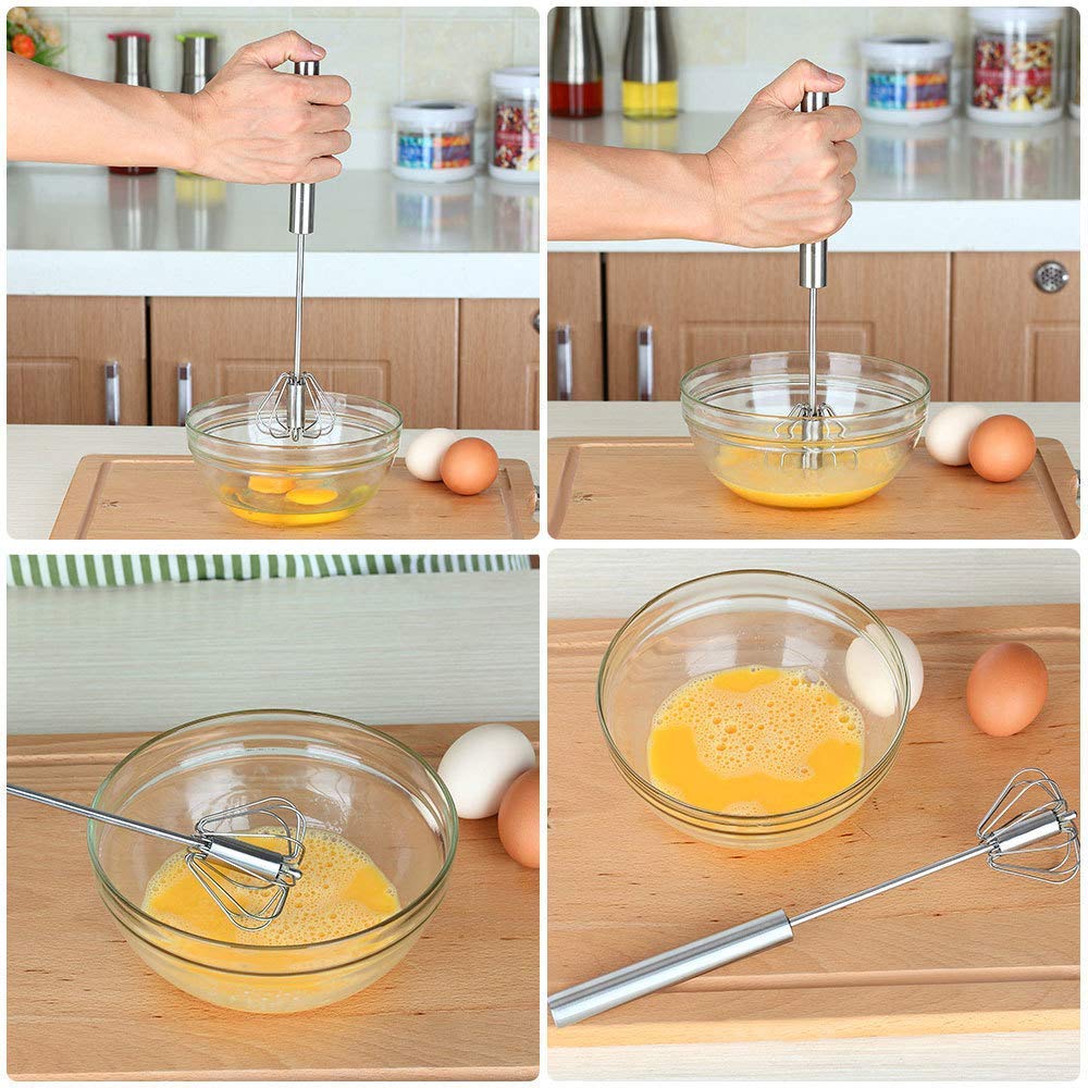 Portable Hand Blender Machine for Kitchen Stainless Steel Mini Handheld Drink Frother Former Mixing Coffee,Hot Milk,Latte Coffee,Stirrer Egg Beater (Silver- Steel)