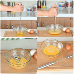 Portable Hand Blender Machine for Kitchen Stainless Steel Mini Handheld Drink Frother Former Mixing Coffee,Hot Milk,Latte Coffee,Stirrer Egg Beater (Silver- Steel)