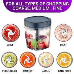 Black Dori Pull Hand Master Chopper Manual Quick Onion Chopper for Kitchen 900ml Multipurpose Vegetable Fruit Handy Cutter Machine with Stainless Steel Blade | 1 Jar | Black