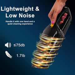 Cordless Vacuum for Home and Car 800W for Dry Vacuuming with USB Rechargeable Wireless Option (MoonBlack)