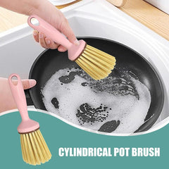 Wok Cleaning Brush Multipurpose Kitchen Wire Pan Scrubber, Wok Dishes Scrub for Cleaning Dishes, Steel Scrubber Brush Pack of 1 (multi color)