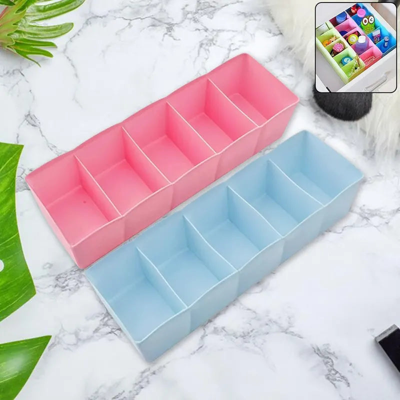 2 Pieces Multipurpose Plastic Storage Drawer Socks Undergarments Organizer