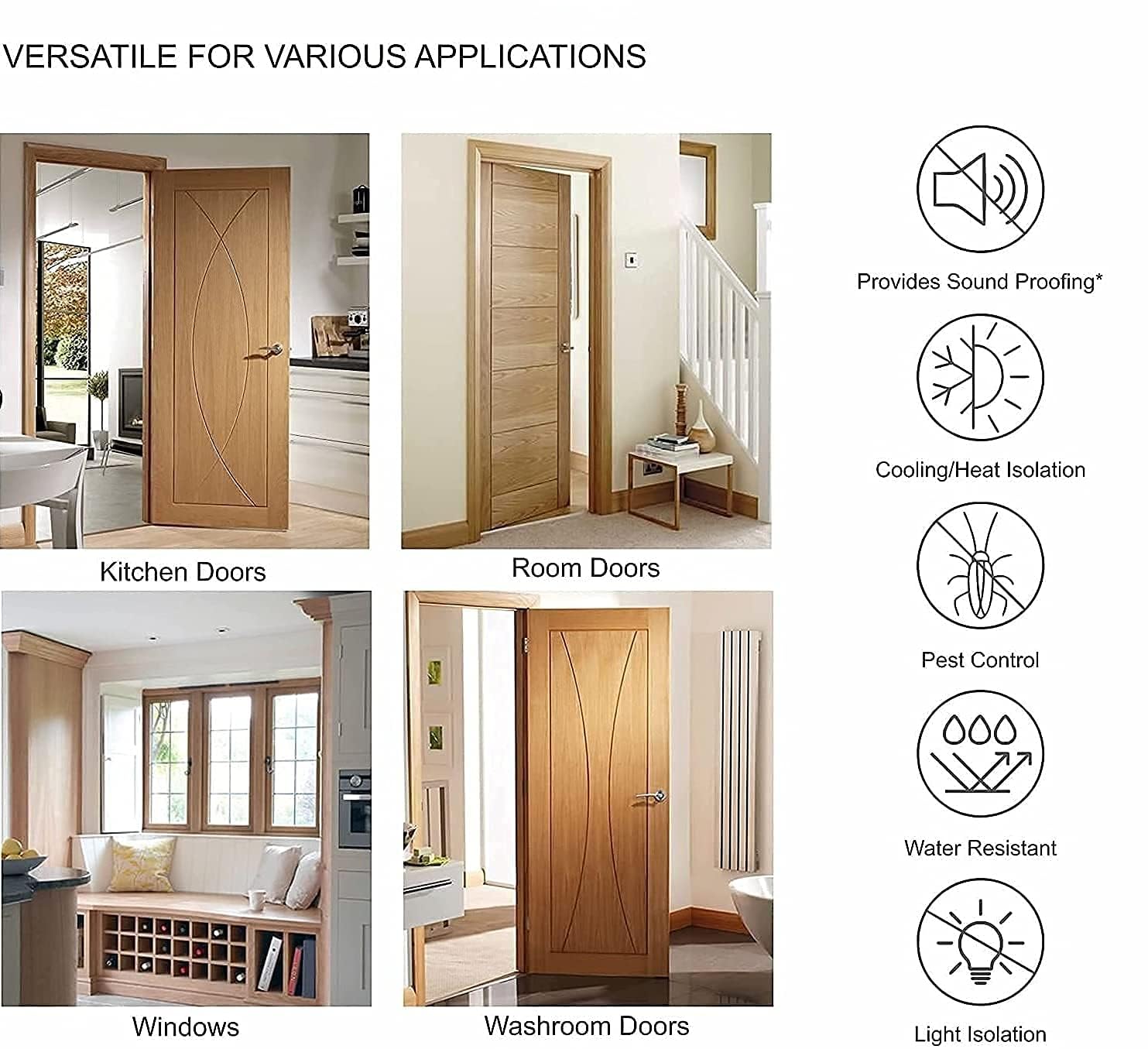 Door Guard (39 Inches) Gap Filler for Door Bottom Seal Strip, Sound Proof, Reduce Noise, Energy Saving Door Stopper for Reduce Door Dust, Insects Protector (Pack of 1)