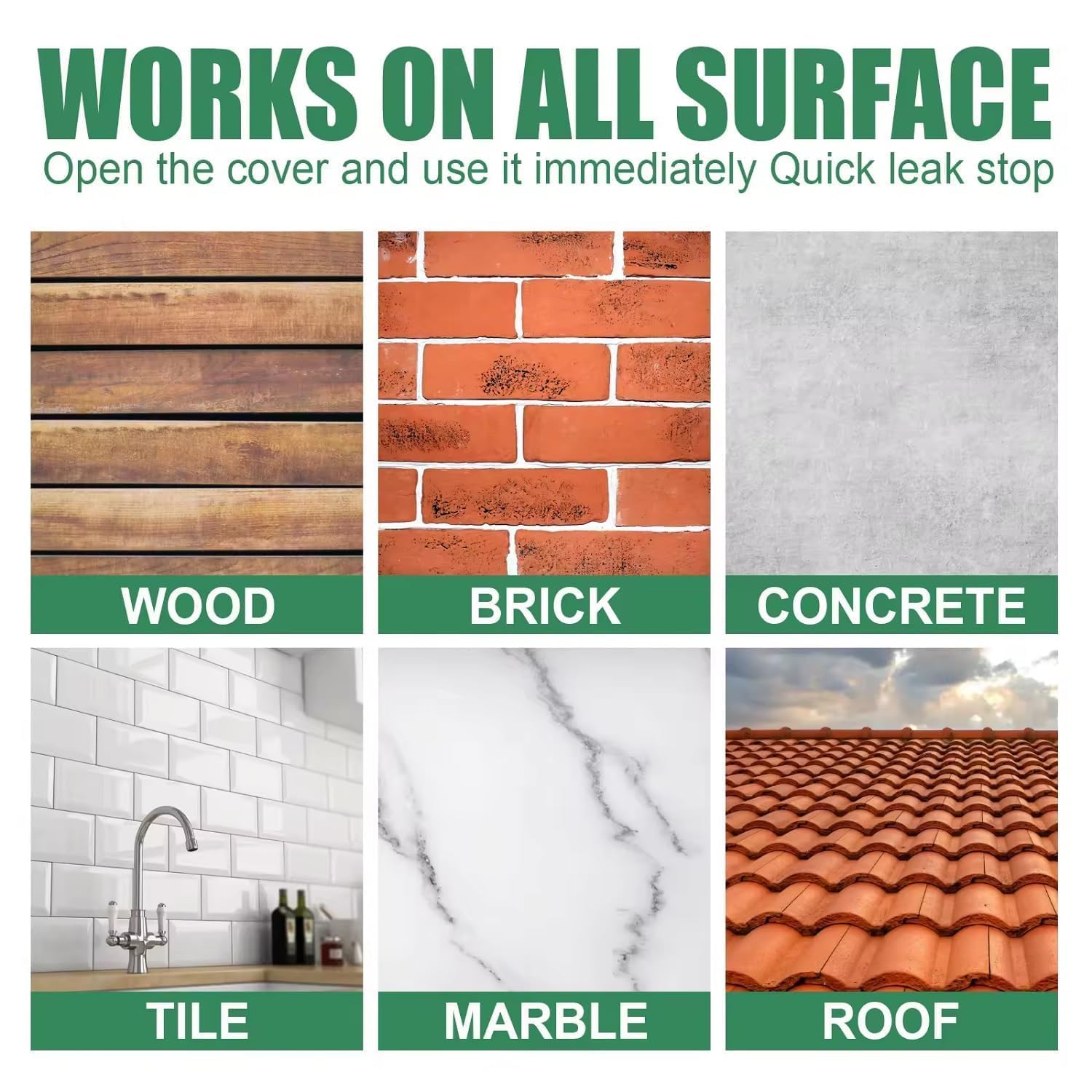 Crack Seal Agent with Brush Transparent Waterproof Resin Epoxy for Roof Leakage Crack Seal Glue Roof Water Leakage Solution Water Proof Glue for Waterproofing