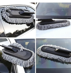 Soft Microfiber Car Duster Brush with Extendable Handle Wet & Dry Scratch