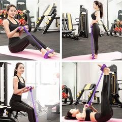 Pull Reducer Training Bands Natural Rubber 4 Tubes Body Trimmer Pedal Exerciser Yoga Crossfit Exercise, Arm Exercise, Tummy Body Building Training Men and Women