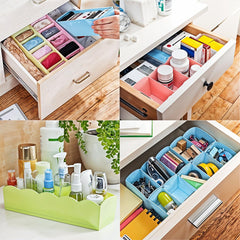 2 Pieces Multipurpose Plastic Storage Drawer Socks Undergarments Organizer/Stackable Drawer/Wardrobe Organiser Rack/For Socks/Ties/Jewellery And More (2 pcs socks org.)