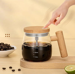 OYZEKX Electric Self-Stirring Coffee Mug Borosilicate Mixing Cup