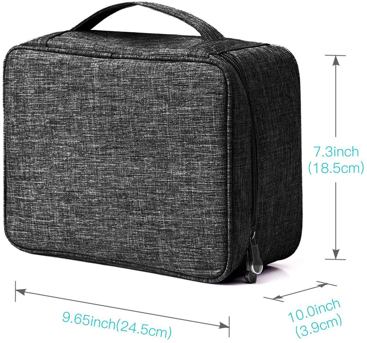 Gadget Organizer Electronics Accessories Organizer Bag, Universal Carry Travel Gadget Bag for Cables, Plug and More, Perfect Size Fits for Pad Phone Charger Hard Disk (Black)