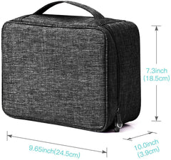 Gadget Organizer Electronics Accessories Organizer Bag, Universal Carry Travel Gadget Bag for Cables, Plug and More, Perfect Size Fits for Pad Phone Charger Hard Disk (Black)