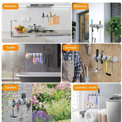 polypropylene broom holder wall mounted jhadu mop