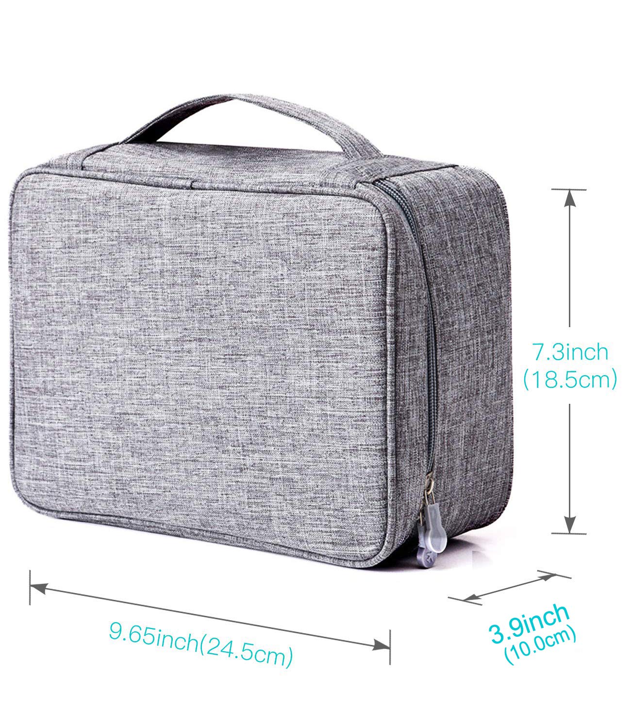 Gadget Organizer Electronics Accessories Organizer Bag, Universal Carry Travel Gadget Bag for Cables, Plug and More, Perfect Size Fits for Pad Phone Charger Hard Disk (Grey)