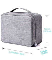 Gadget Organizer Electronics Accessories Organizer Bag, Universal Carry Travel Gadget Bag for Cables, Plug and More, Perfect Size Fits for Pad Phone Charger Hard Disk (Grey)