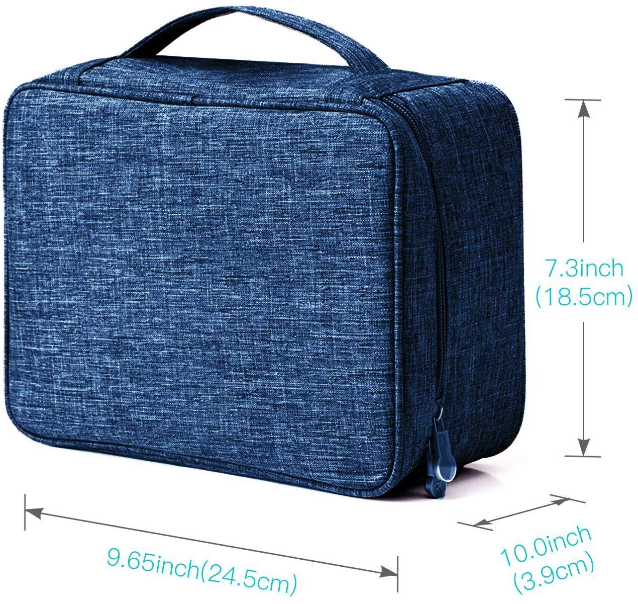 Gadget Organizer Electronics Accessories Organizer Bag, Universal Carry Travel Gadget Bag for Cables, Plug and More, Perfect Size Fits for Pad Phone Charger Hard Disk (Blue)
