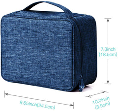 Gadget Organizer Electronics Accessories Organizer Bag, Universal Carry Travel Gadget Bag for Cables, Plug and More, Perfect Size Fits for Pad Phone Charger Hard Disk (Blue)