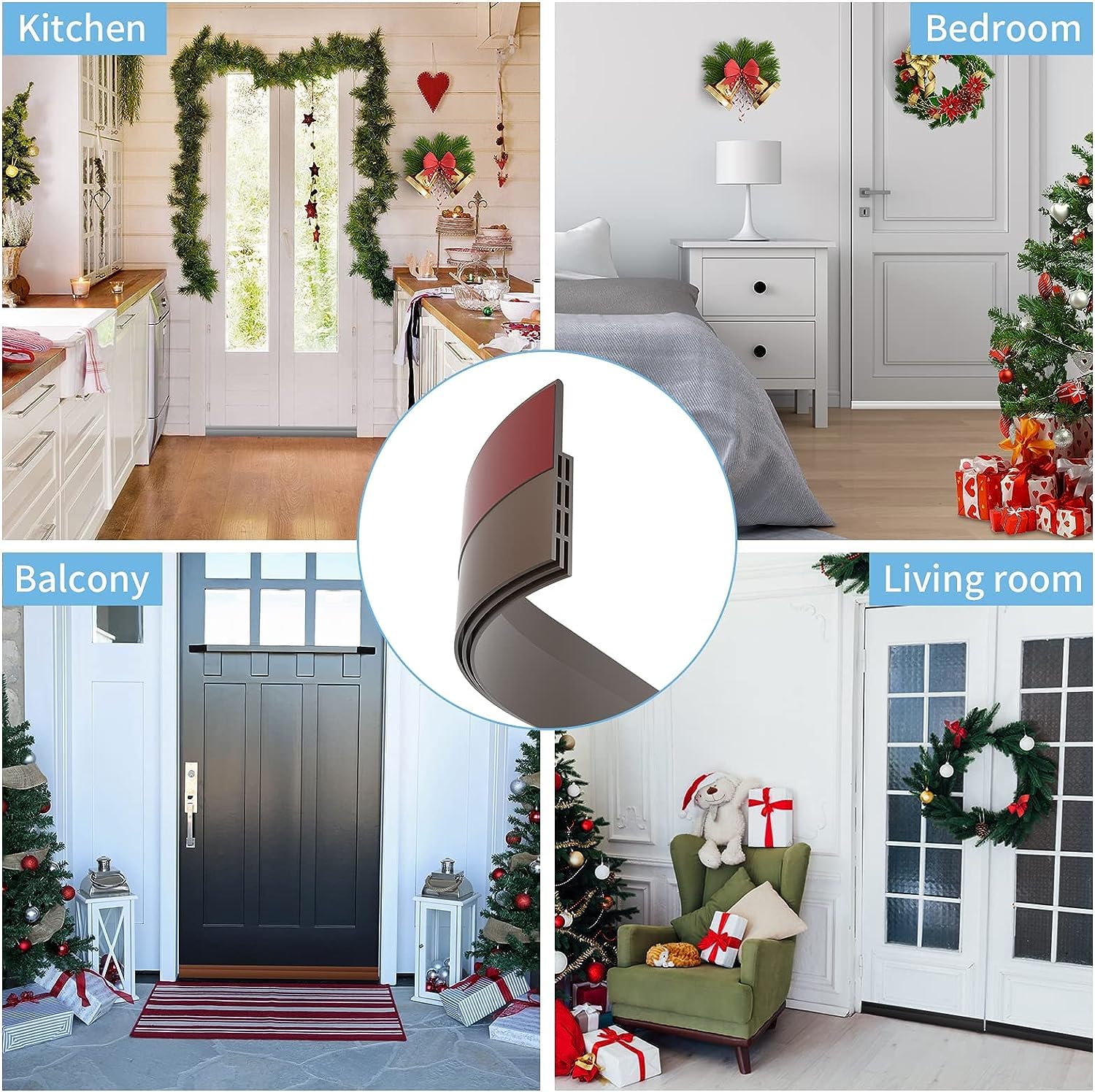 Silicon Bottom Sealing Strip Self Adhesive Door/Window Shield Tape Gap Filler Door Bottom Sealing Strip Guard Draft Stopper for Air Gap Cockroach, Insect, Bugs, Air & Dust (Brown)