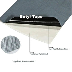 Aluminum Foil Waterproof Leakage Repair Tape for Surface Crack, Roof, Pipe Strong Adhesive Sealing Butyl Rubber Tape (2 inch, 5cm)