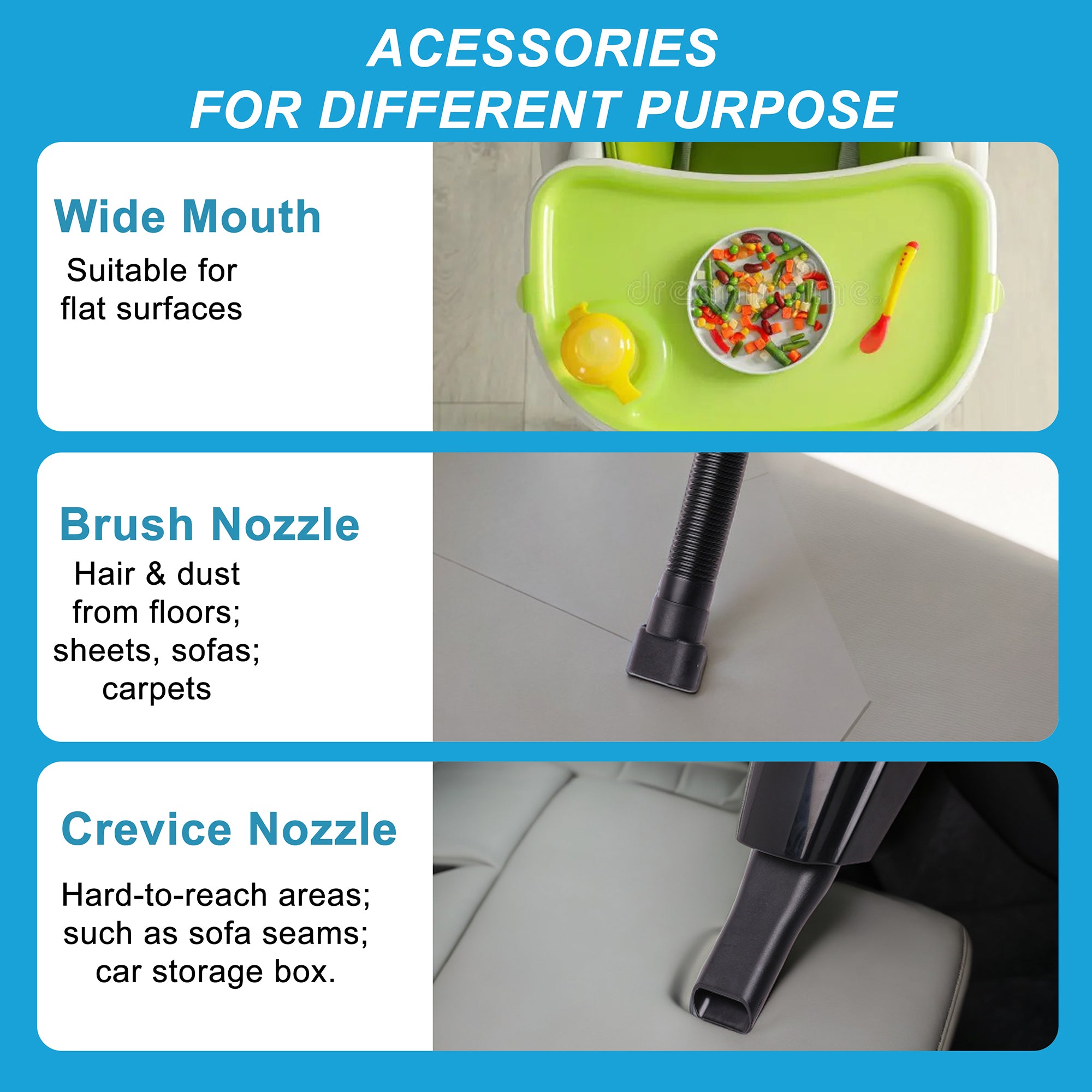 Cordless Vacuum for Home and Car 800W for Dry Vacuuming with USB Rechargeable Wireless Option (MoonBlack)