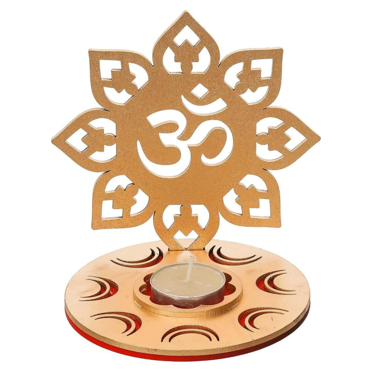 1 piece Om Shape Shadow Tea Light Candle