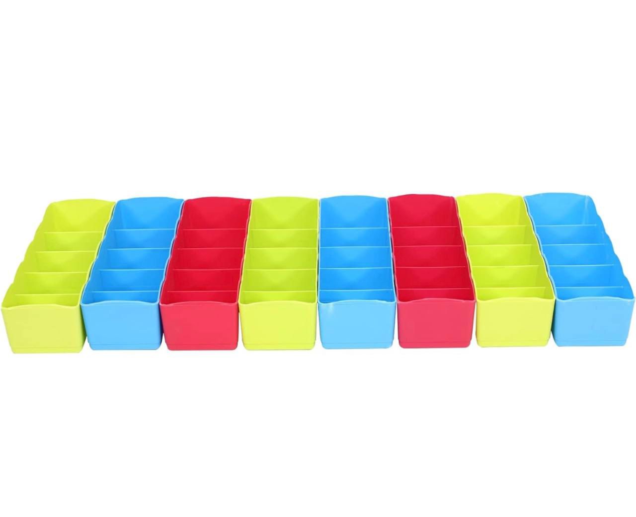 2 Pieces Multipurpose Plastic Storage Drawer Socks Undergarments Organizer/Stackable Drawer/Wardrobe Organiser Rack/For Socks/Ties/Jewellery And More (2 pcs socks org.)