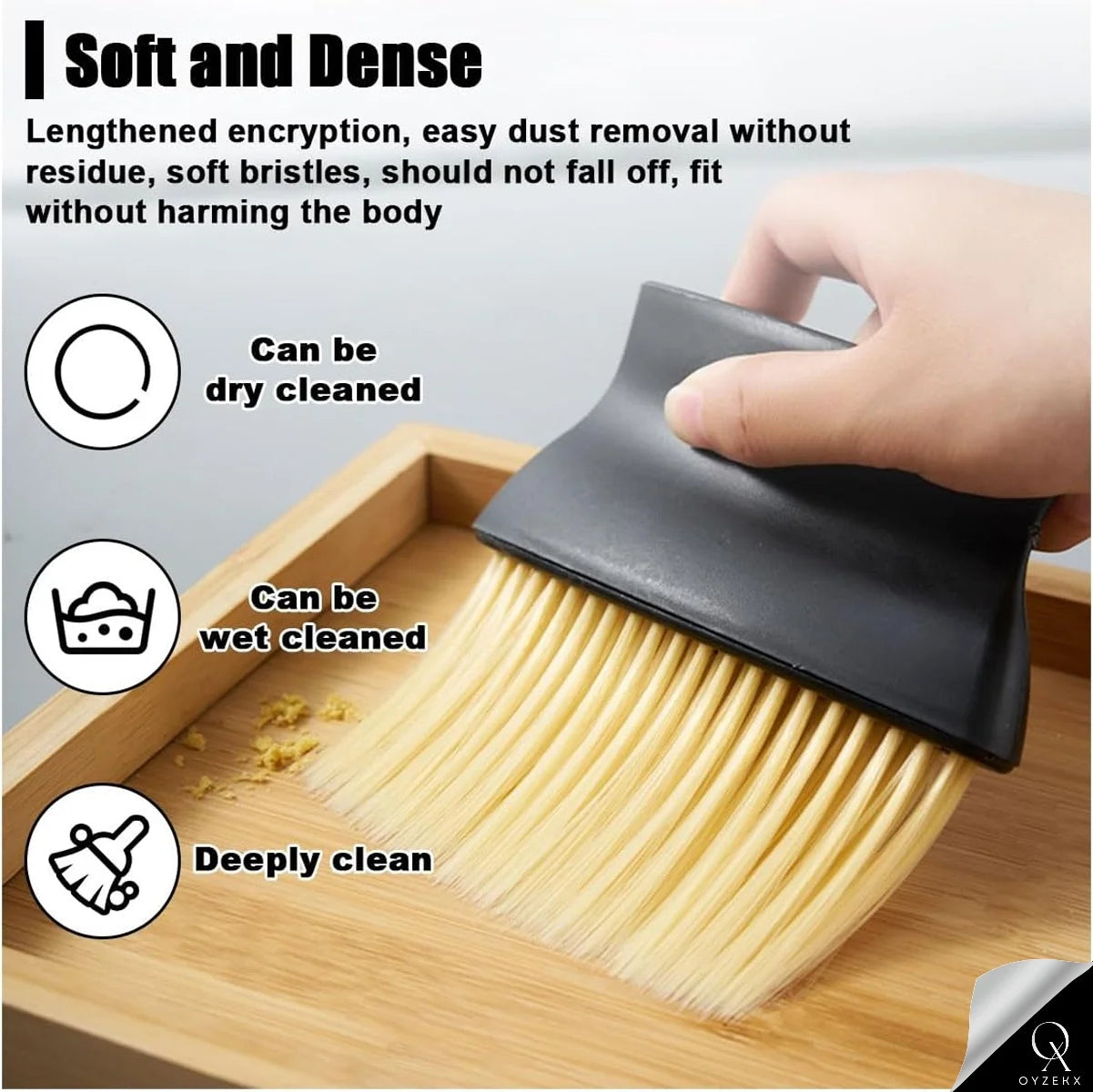 OyzekX Car Interior Cleaning Brush | AC Vent Brush | Scratch Free Car Duster | Multifunctional Car Brush for Cleaning Car Interior, PC, Laptop, Keyboard (Big Brush)