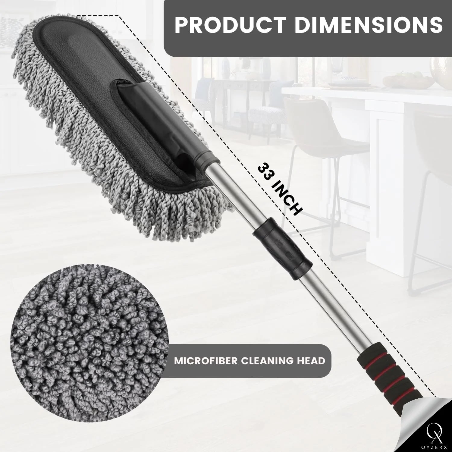 OyzekX Car Interior Cleaning Brush | AC Vent Brush | Scratch Free Car Duster | Multifunctional Car Brush for Cleaning Car Interior, PC, Laptop, Keyboard (Big Duster)
