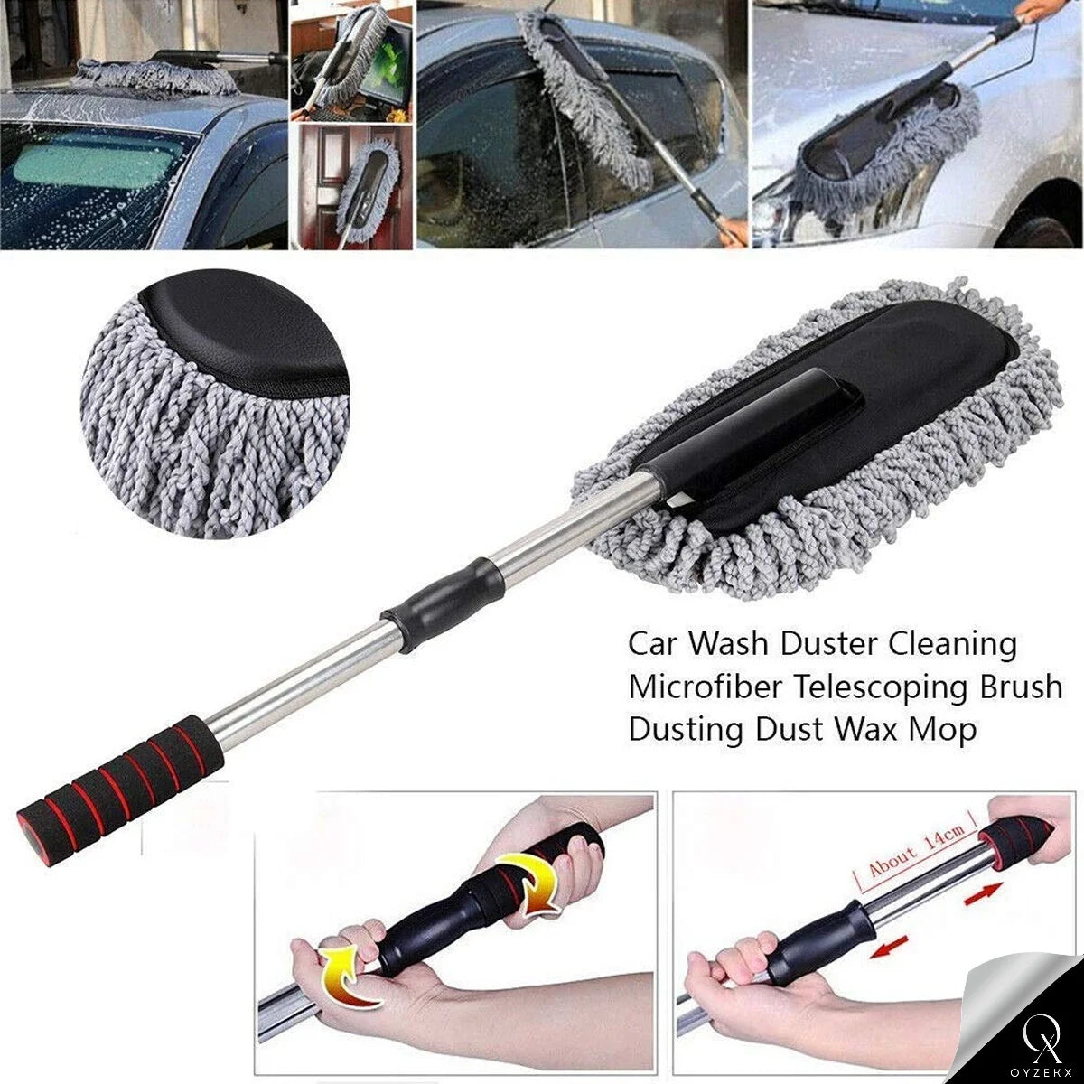 OyzekX Car Interior Cleaning Brush | AC Vent Brush | Scratch Free Car Duster | Multifunctional Car Brush for Cleaning Car Interior, PC, Laptop, Keyboard (Big Duster)