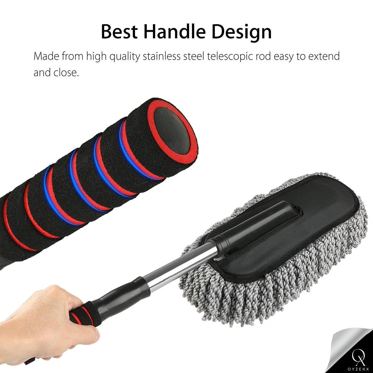 OyzekX Car Interior Cleaning Brush | AC Vent Brush | Scratch Free Car Duster | Multifunctional Car Brush for Cleaning Car Interior, PC, Laptop, Keyboard (Big Duster)