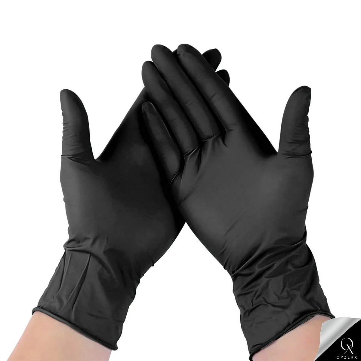 OyzekX Rubber Cleaning Gloves | Reusable Gloves for Cleaning | Chemicals & Detergents Resistant | Pack of 2 |Heavy Duty Hand Gloves|Hand Gloves for Dish Washing, Gardening & Cleaning (Black)
