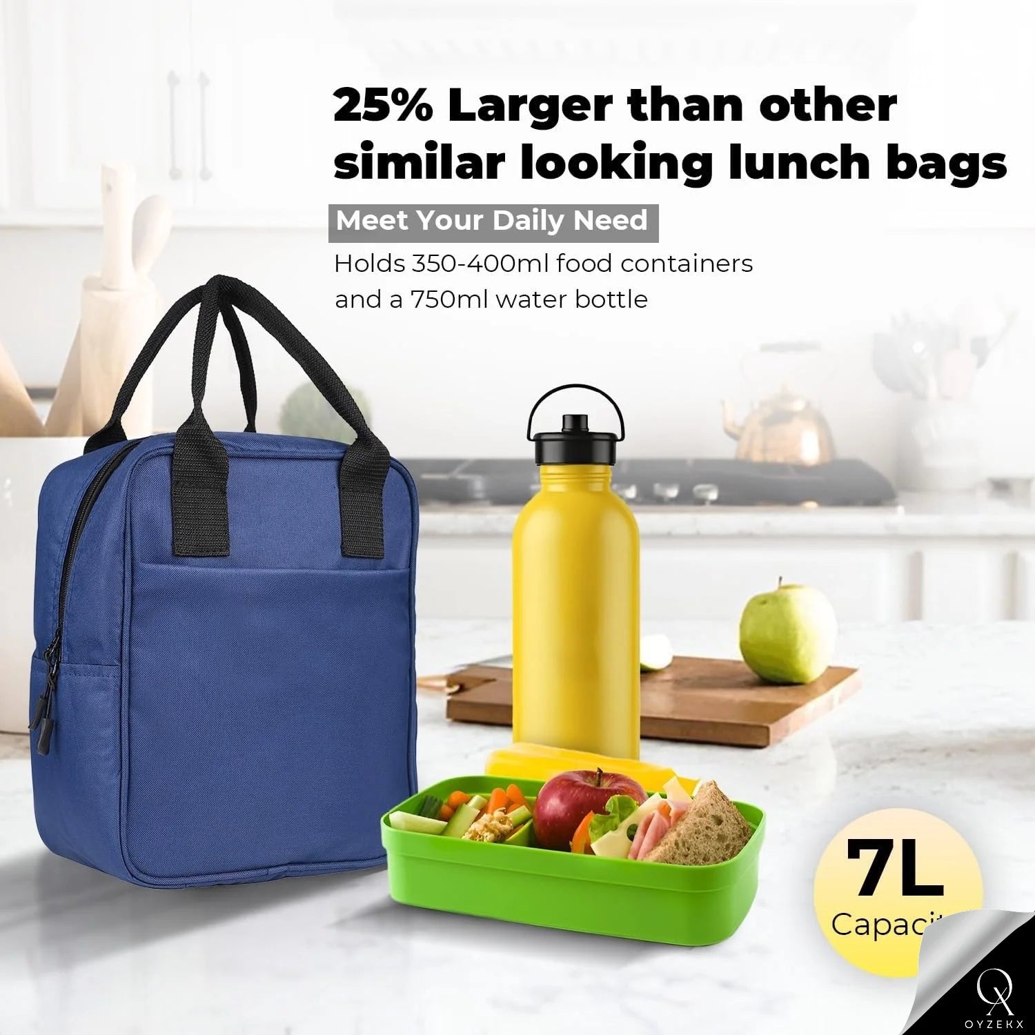 OyzekX Lunch Bag for Women & Men, Insulated Lunch Bag, Large Waterproof Tote Bag, Leakproof Lunch Tote for Office Work School Picnic Beach Workout Travel