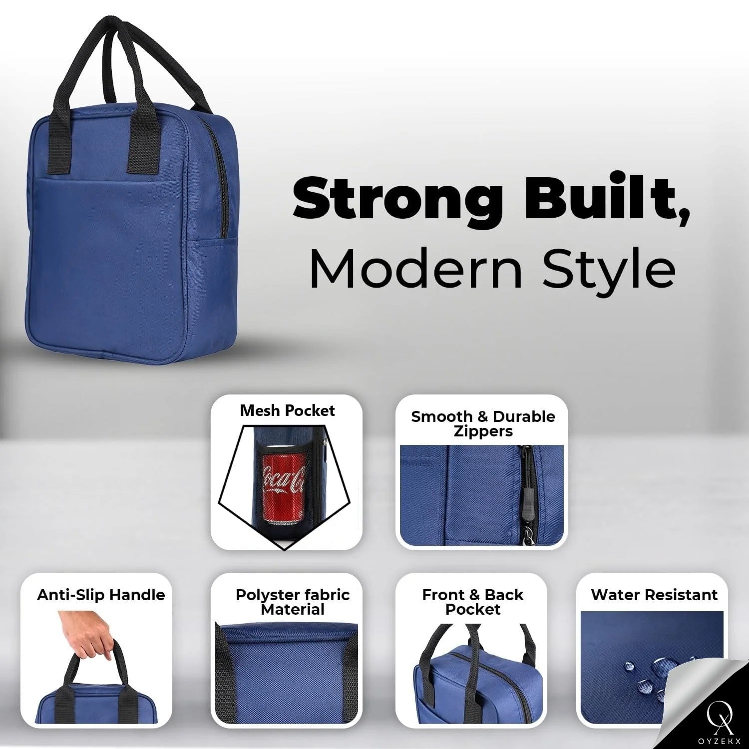 OyzekX Lunch Bag for Women & Men, Insulated Lunch Bag, Large Waterproof Tote Bag, Leakproof Lunch Tote for Office Work School Picnic Beach Workout Travel