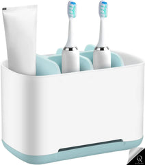 OyzekX Razor Shaving Kit and Toiletries Cosmetics Organizer,Toothbrush Caddy, Bathroom Toothbrush Toothpaste Tube Holders Organizer Container Stand Storage Box for Easy-Store (Blue)