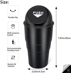 OyzekX Mini Car Dustbin Trash Bin Universal Traveling Portable Useful for All Cars Accessories