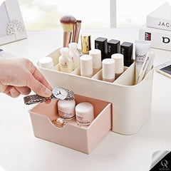 OyzekX Cosmetic Jewelry Organizer Office Storage Drawer Desk Makeup Case Plastic Makeup Brush Box Lipstick Remote Control Holder