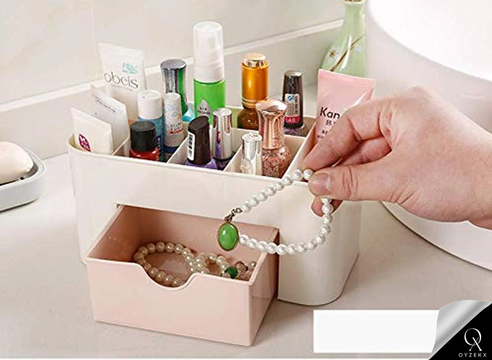 OyzekX Cosmetic Lipstick Makeup Organiser Display Storage Stand Holder (7 Compartment)