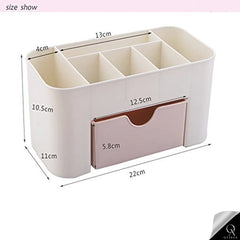 OyzekX Cosmetic Jewelry Organizer Office Storage Drawer Desk Makeup Case Plastic Makeup Brush Box Lipstick Remote Control Holder