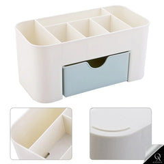 OyzekX Cosmetic Jewelry Organizer Office Storage Drawer Desk Makeup Case Plastic Makeup Brush Box Lipstick Remote Control Holder