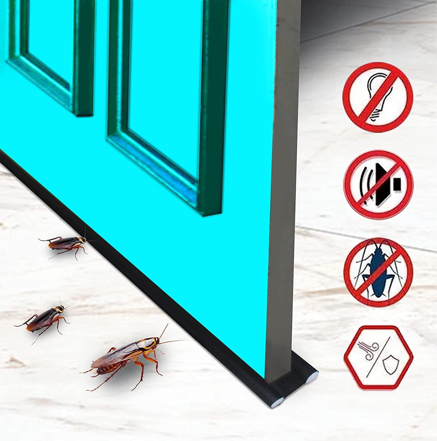 Door Guard (39 Inches) Gap Filler for Door Bottom Seal Strip, Sound Proof, Reduce Noise, Energy Saving Door Stopper for Reduce Door Dust, Insects Protector (Pack of 1)
