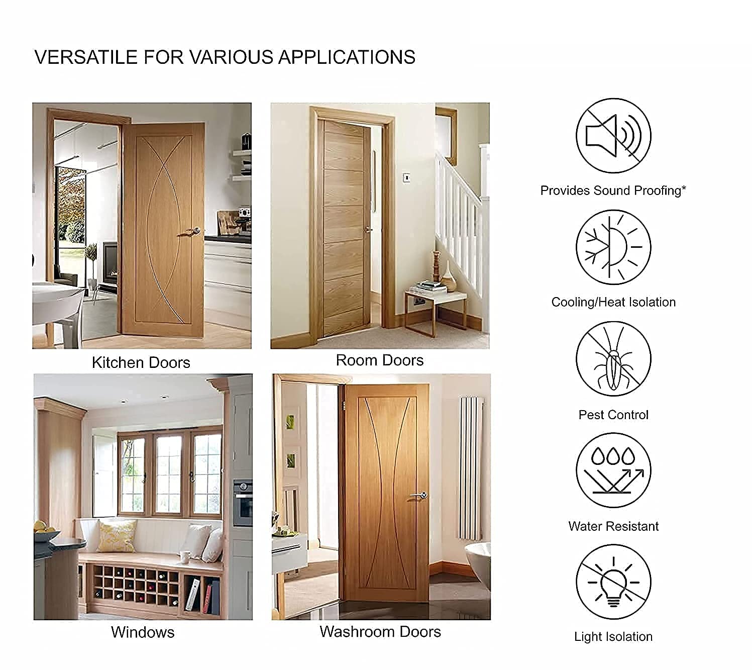 Door Guard (39 Inches) Gap Filler for Door Bottom Seal Strip, Sound Proof, Reduce Noise, Energy Saving Door Stopper for Reduce Door Dust, Insects Protector (Pack of 1)