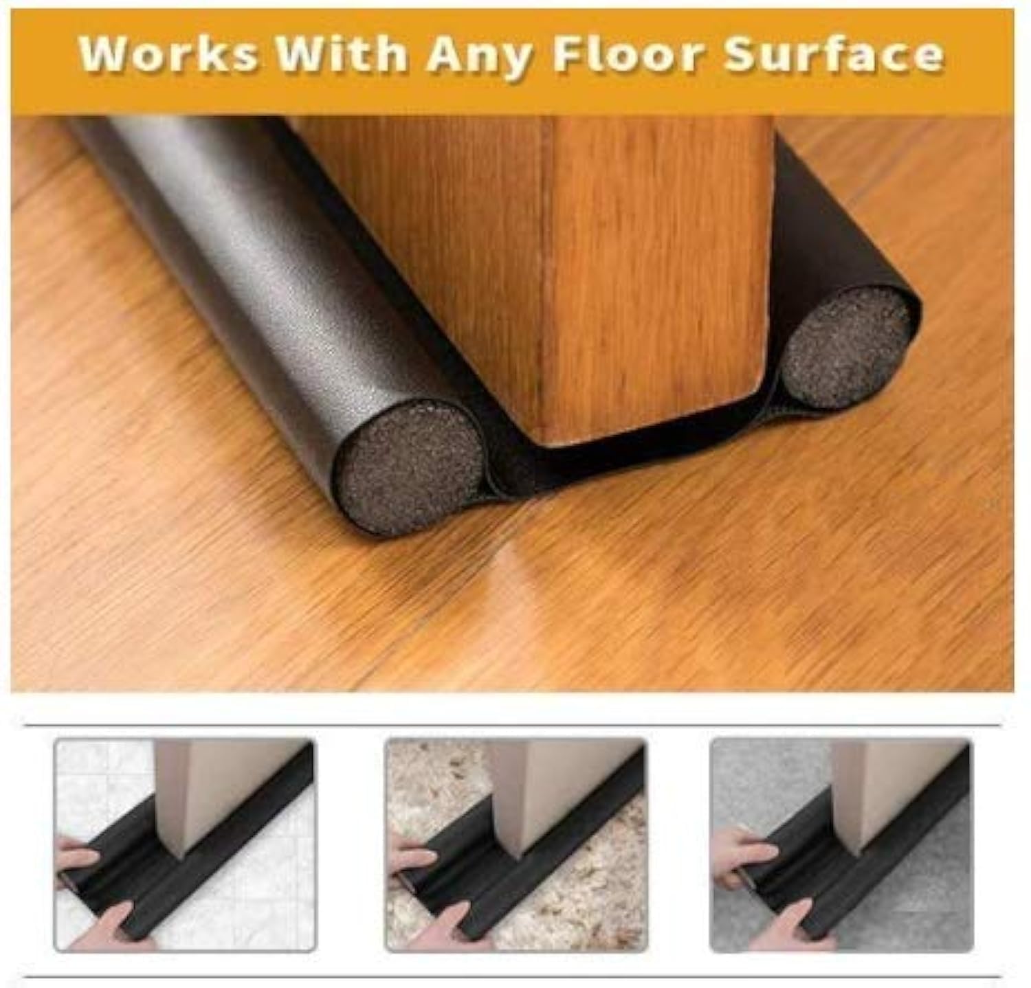 Door Guard (39 Inches) Gap Filler for Door Bottom Seal Strip, Sound Proof, Reduce Noise, Energy Saving Door Stopper for Reduce Door Dust, Insects Protector (Pack of 1)