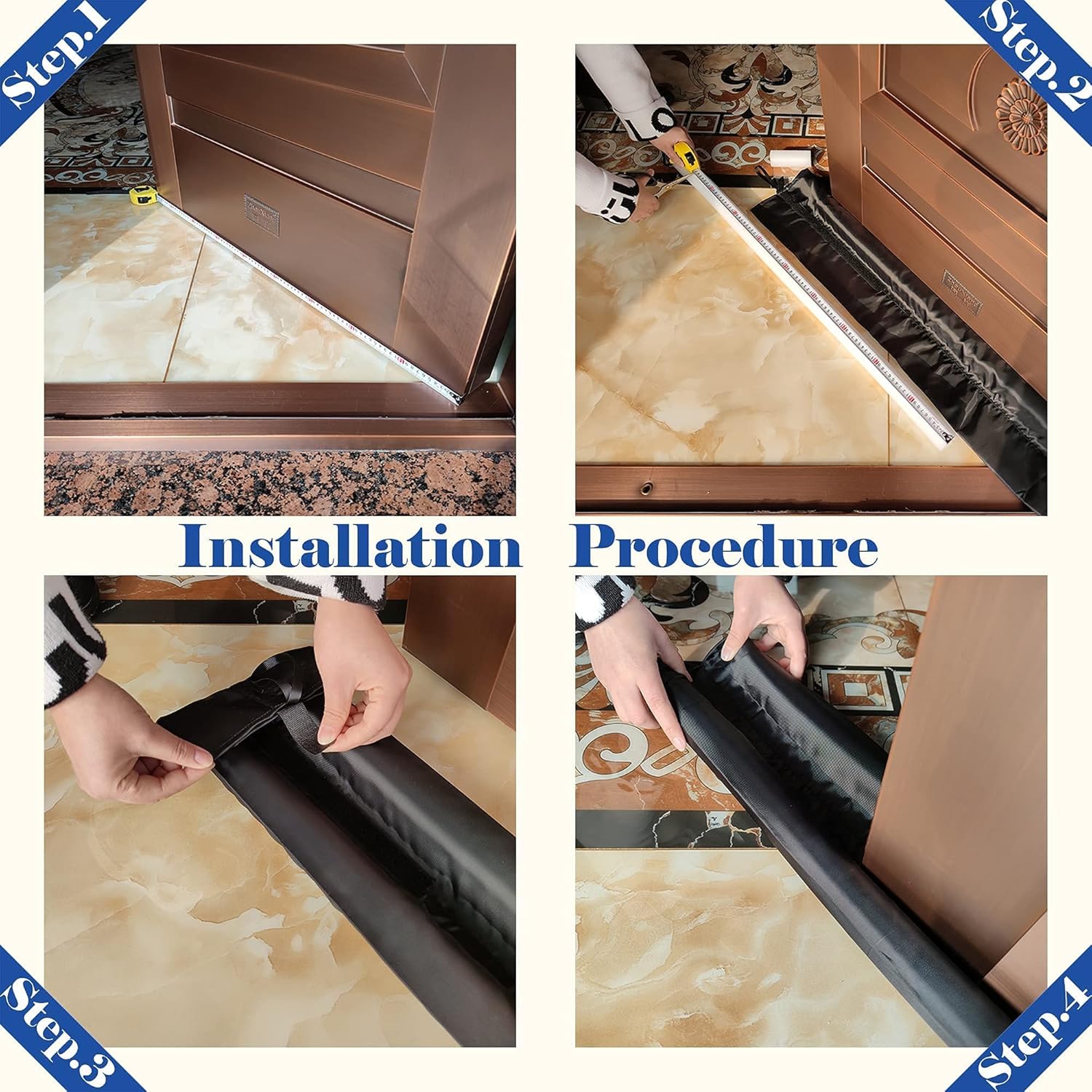 Door Guard (39 Inches) Gap Filler for Door Bottom Seal Strip, Sound Proof, Reduce Noise, Energy Saving Door Stopper for Reduce Door Dust, Insects Protector (Pack of 1)